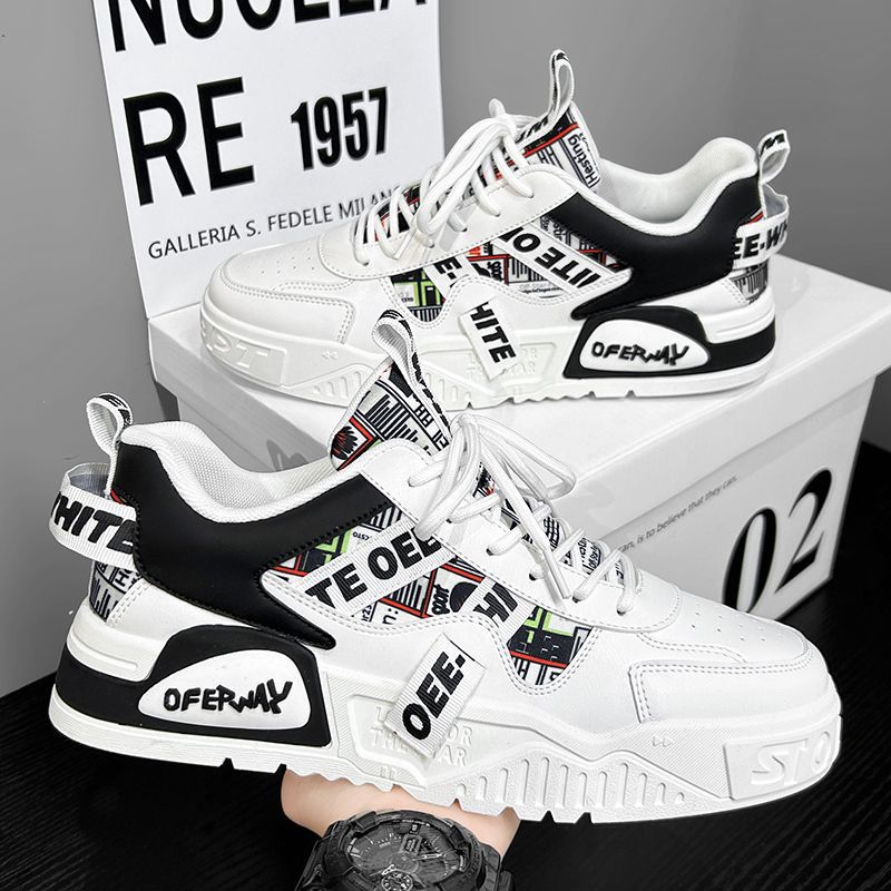 Men'S Shoes Water Resistant - Casual Fashion Leather Sneakers New Skateboard