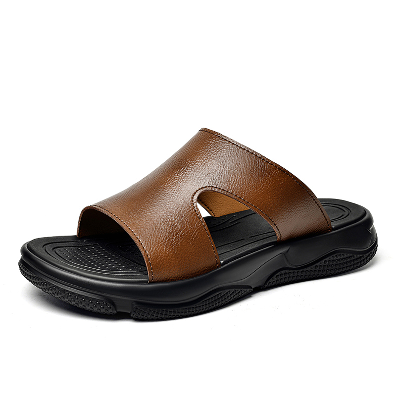 Men's Leather Slide Sandals No - Men'S Shoes Hey Dude review and price