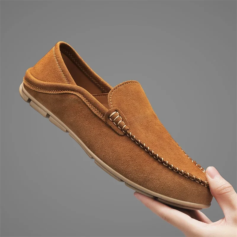 Fashion Suede Leather Men Loaf - Men'S Shoes Hey Dude review and price