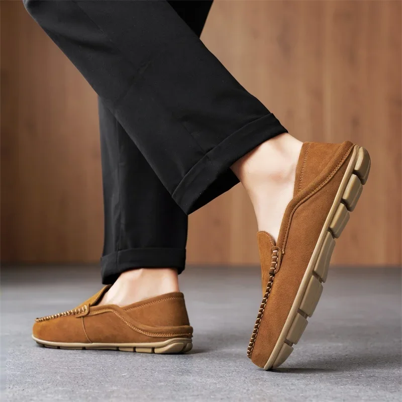 Fashion Suede Leather Men Loaf - Men'S Shoes Hey Dude review and price